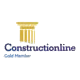 Logo of Constructionline with "Gold Member" designation and a stylised column graphic.
